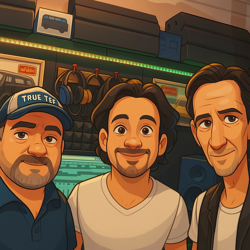 Kell egy csapat - Louiverzum - Sanyi, Gyuri, Loui - karikatúra